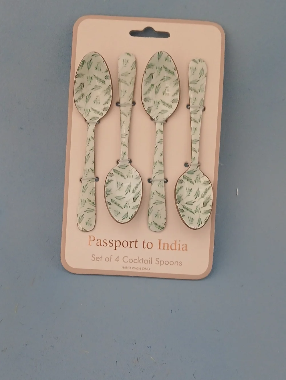 Artistic Accents Green Patterned Cocktail Spoons - Set of 4